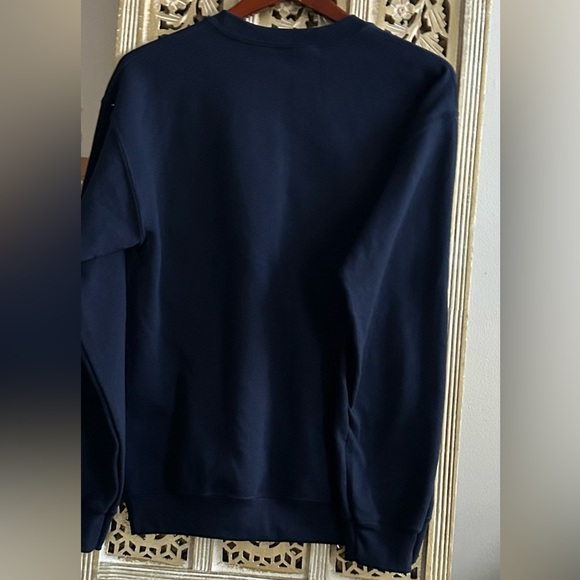 NOT TODAY SWEATSHIRT crewneck navy blue with floral letters cozy - Picture 3 of 5